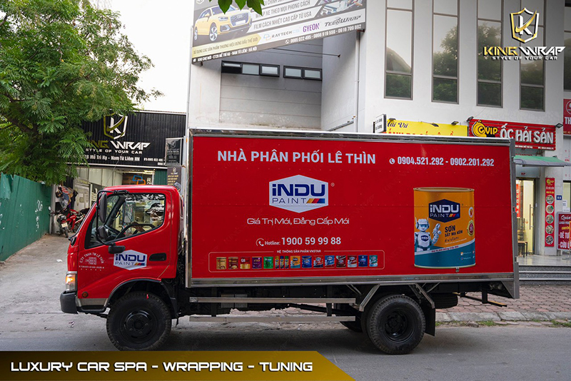 Dán quảng cáo trên xe ô tô tải Hà Nội