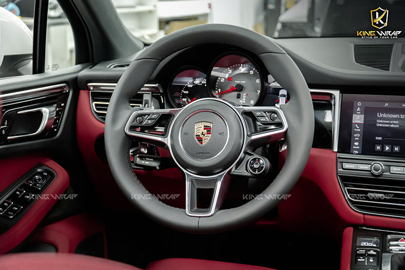 Đổi màu nội thất Porsche Macan S 5 bọc ghế da ô tô uy tín Hà Nội