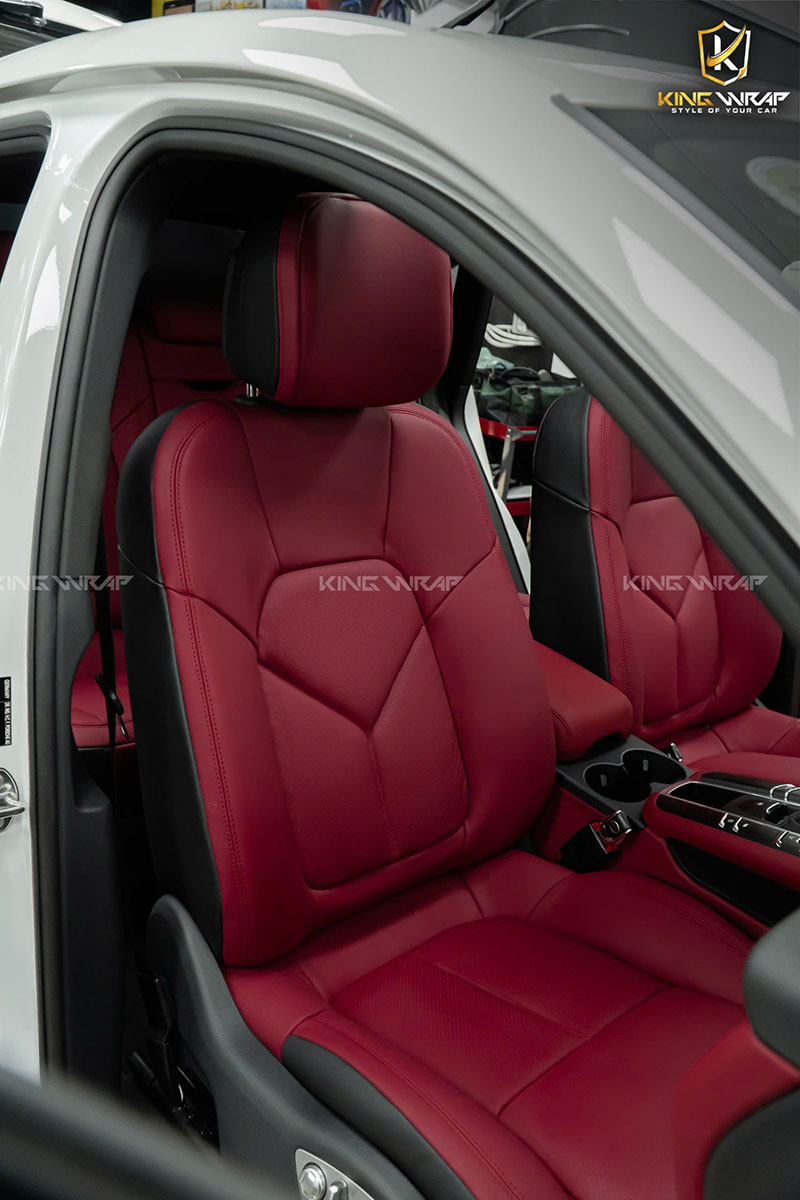 Đổi màu nội thất Porsche Macan S 7 bọc ghế da ô tô uy tín Hà Nội