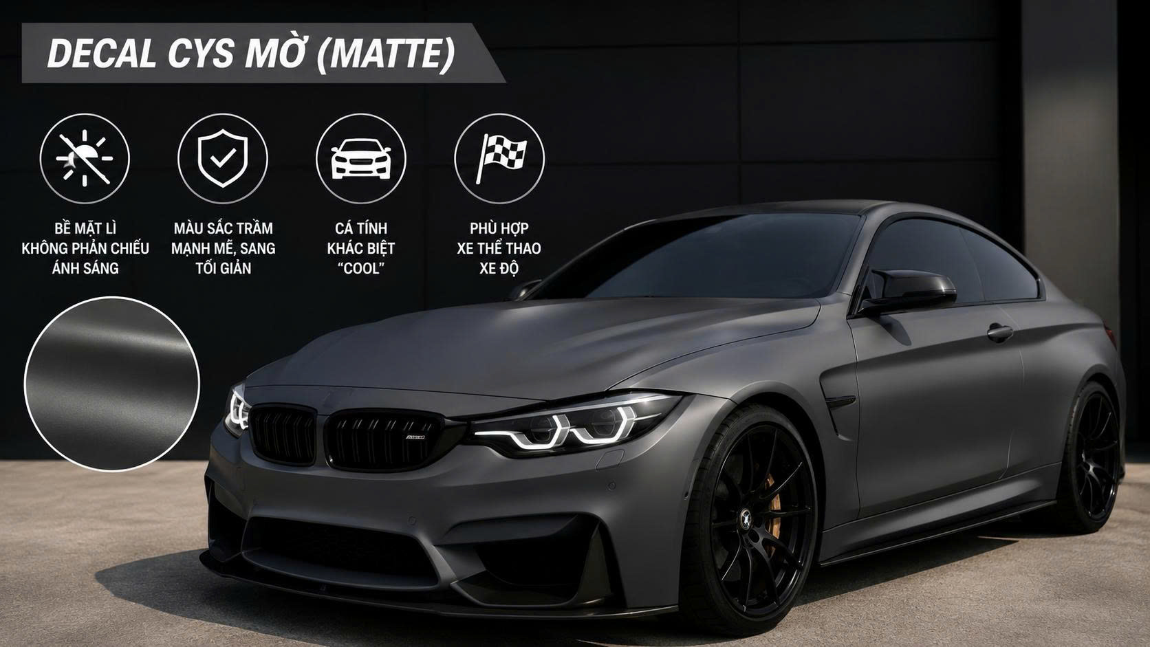 Decal ô tô CYS: Nên chọn loại bóng hay mờ? 3 Decal ô tô CYS: Nên chọn loại bóng hay mờ?
