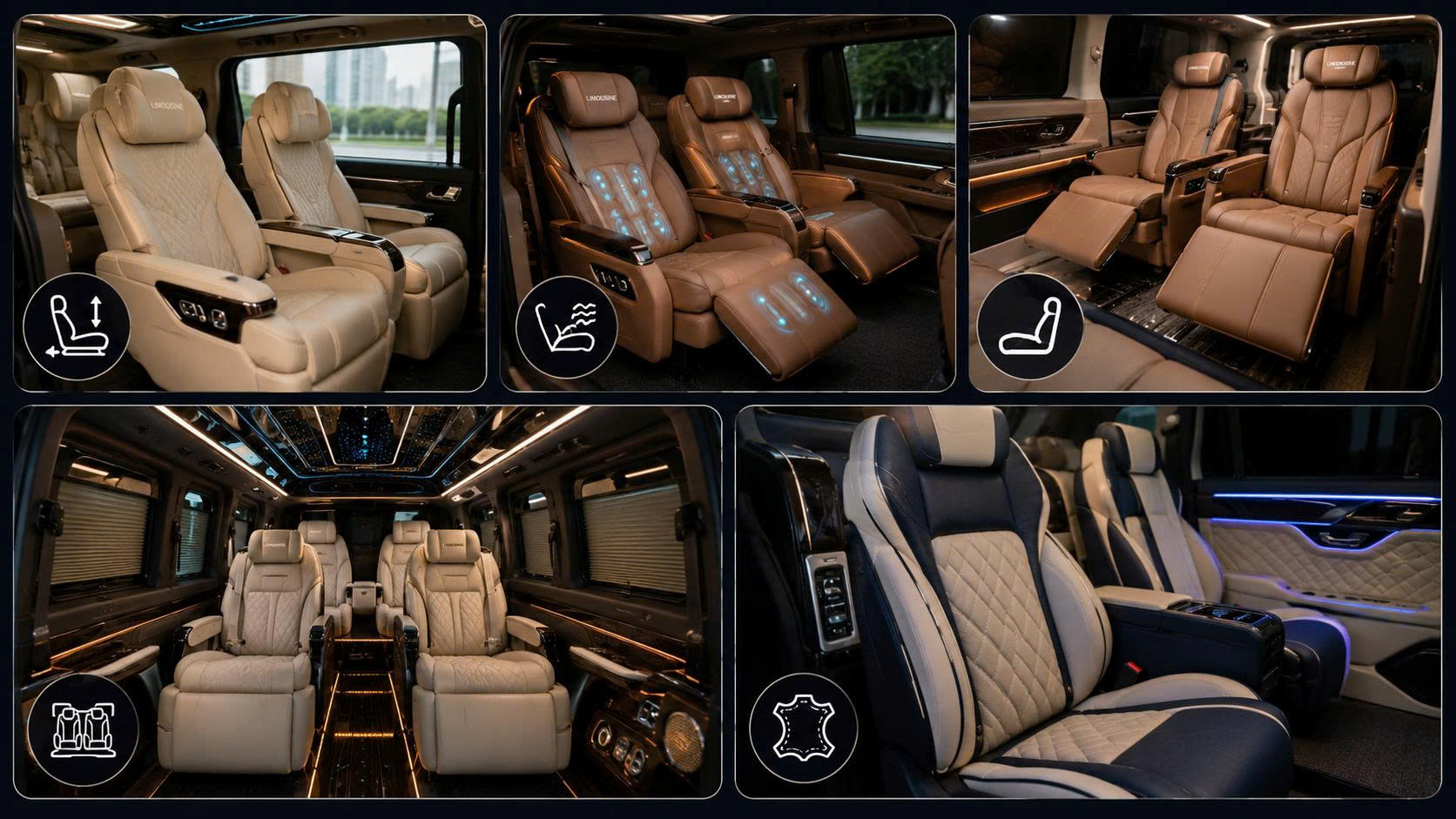 Độ ghế Limousine ô tô: Nâng cấp nội thất sang trọng