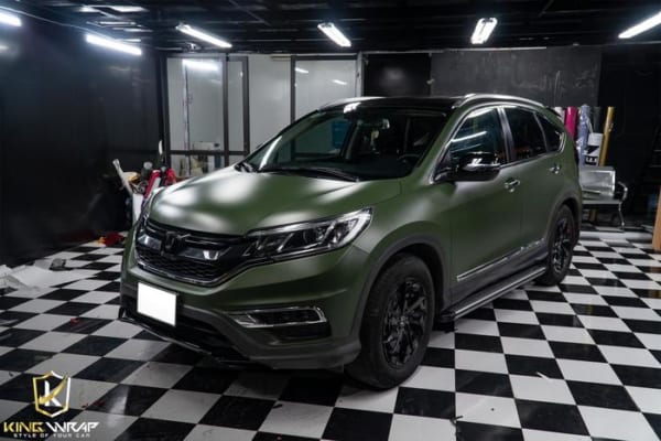 Dán đổi màu xanh quân đội Honda CRV