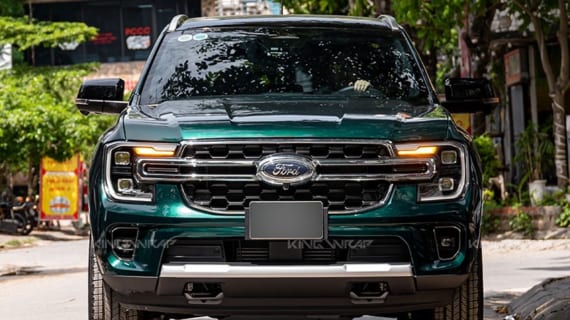 Ford Everest dán decal đổi màu xanh