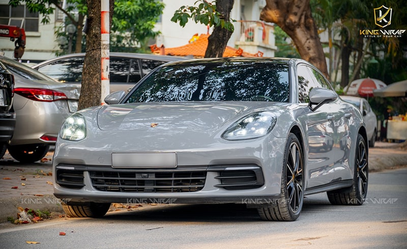Dán đổi màu xám xi măng Porsche tại Hà Nội